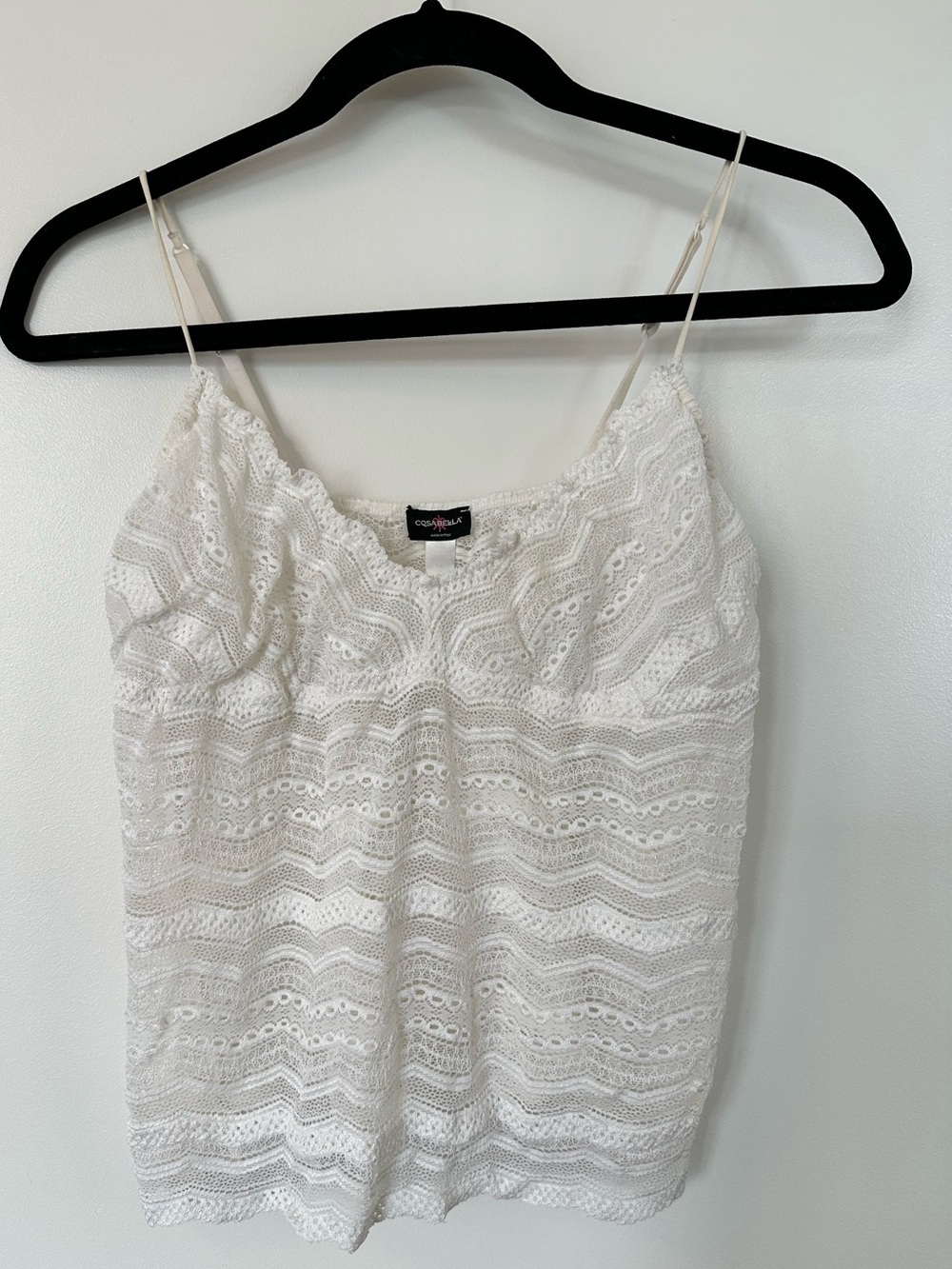 Cosabella White Lace Camisole Top